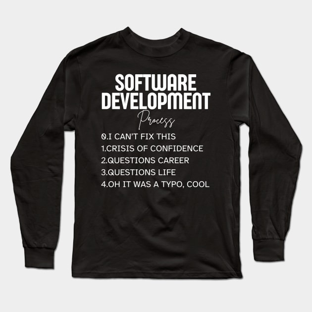 Software Development Process Celebrate the Journey from Coding to Development Graduation Long Sleeve T-Shirt by Orth